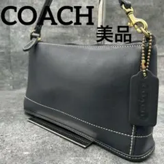 美品 オールドコーチ ハンドバッグ ワンショルダー アクセサリーポーチ レザー