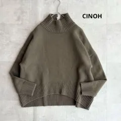 定番✨人気 CINOH チノ オーバーサイズハイネックニット カーキ オリーブ