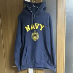 Navyロゴ フード付きパーカー ネイビー