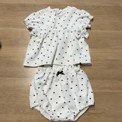Cottoli ハート模様　セットアップ　70cm