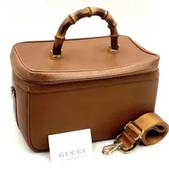 GUCCI グッチ バンブー バニティバッグ 2way ハンドバッグ ショルダー