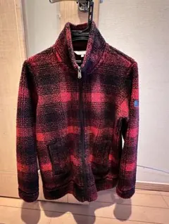 AIGLE ボアフリースジャケット XS 赤・黒チェック