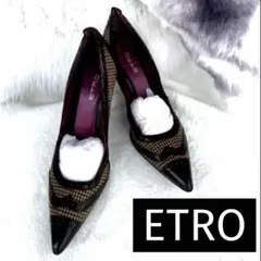 【美品】ETRO 37 1/2 エトロ パンプス レトロ風 37ハーフのサムネイル