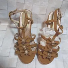 【新品未使用 値下】LoveCraft リボングラディエーターサンダル Lサイズ