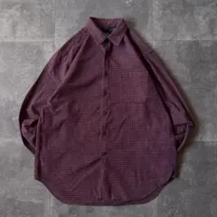 2000年製 GAP 長袖シャツ 赤 XL A776 グラフチェック柄