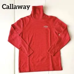 新品未使用❗️Callaway オレンジ ストライプ タートルネックシャツ L