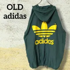 オールドアディダス トレフォイル ビッグロゴ ナイロンパーカー 90s 古着