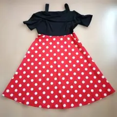 水玉ワンピース　ミニー風　コスプレ　Dハロ