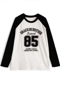 【タグ付き新品未使用品】ナンバーサガラ刺繍ロゴロンT[pm764] オフホワイト