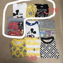 Tシャツ 120㎝ 130㎝ 9枚 セット まとめ売り ディズニーのサムネイル