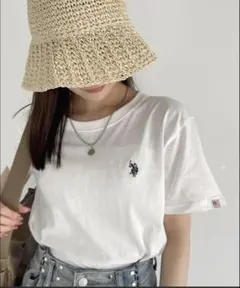 ワンポイント刺繍 コンパクトシルエット ベーシック Tシャツ