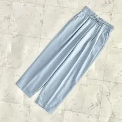 PLST プラステ　ワイドパンツ　ブルー　青　S