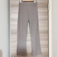 【美品】LOWRYS FARM リブ ストレッチ パンツ フリーサイズ