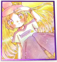 【過去作】オリジナル 手描きイラスト 紫色のスカンツ 【小色紙】