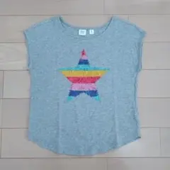 ギャップキッズ GAP グレー 星形スパンコール Tシャツ