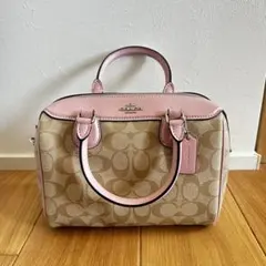 美品 Coach ショルダーバッグ ピンク 2way ハンドバッグ