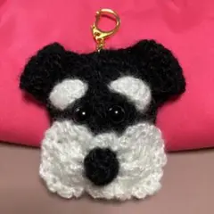 シュナウザー　黒　キーホルダー付き