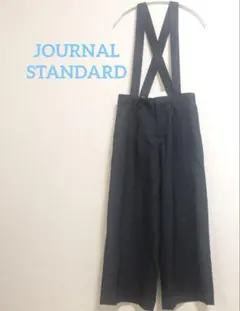 【JOURNAL STANDARD】サスペンダー付きワイドパンツ ピンストライプ