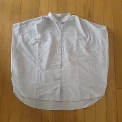 GLOBAL WORK ストライプ柄ボタン付きシャツ Fサイズ