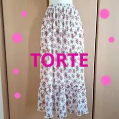 TORTE ❇425❇美品♥フラワープリント フレアスカートのサムネイル