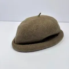 美品 OVERRIDE ウール ベレー帽 ブラウン 日本製 56〜58cm
