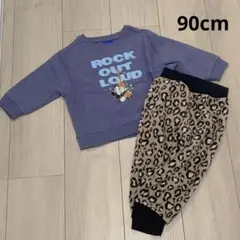 男の子　ディズニー長袖トレーナー　フリースパンツ　2点セット　90cm