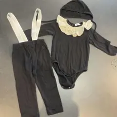 KOHANA ブラックロンパース・カバーオールセット