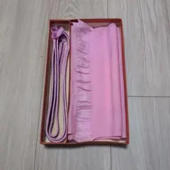 ピンクの帯締めと帯揚げのセット