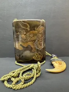 時代物 雲龍高蒔絵印籠 根付 かえる - メルカリ