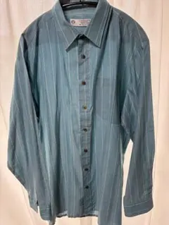 【希少・ユーロ古着】C&A ストライプシャツ L ニュアンスカラー