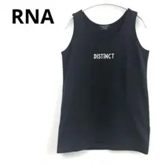 ◉週末SALE☆【RNA】 DISTiNCT ロゴ刺繍タンクトップ　ブラックのサムネイル