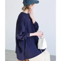reca / レカ / ビッグシルエットプルオーバー パープルネイビー