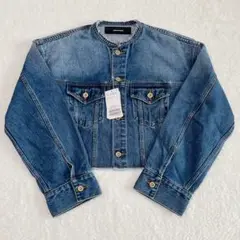 t217／新品⭐︎ジャーナルスタンダードデニムノーカラークロップドジャケット24年