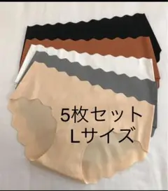 Lサイズ5枚セットレディース ショーツ 無地 シー