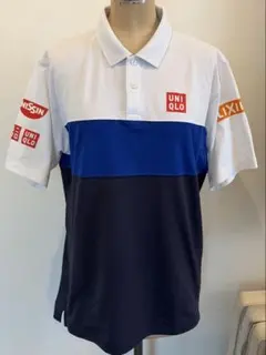 ユニクロ　ゴルフ　テニス　半袖ポロシャツ　アダムスコット　錦織圭　美品　レア ユニクロ ゴルフ テニス 半袖ポロシャツ アダムスコット 錦織圭 美品
