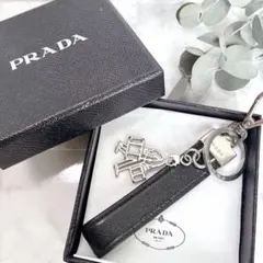 PRADA キーホルダー 黒 サフィアーノ ホテルマン ドアマン ポーター