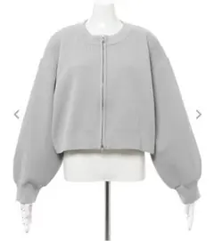 INGNI ショート丈フロントジップカーディガン