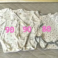 女の子　ベビー　長袖肌着3点セット　UNIQLO他