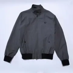 【美品】FRED PERRY ハリントンジャケット トラックジャケット 刺繍ロゴ
