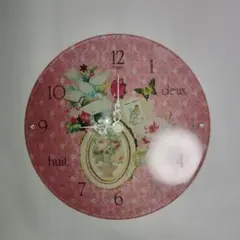 花柄デザイン クォーツ掛時計