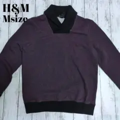 アメリカ古着　ショールカラー　H&M カジュアル　スウェット　シンプル　US古着