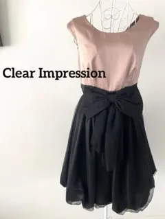 【クリアインプレッション】洗えるシフォン調ストレッチトップス 黒ブラック Sのサムネイル