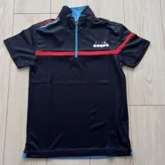 【新品タグ付き】DIADORA テニス　レディースゲームシャツ　ネイビー　S