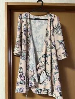 花柄 カシュクール チュニック 五分袖のサムネイル