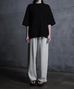 【CALLNE】1タックワイド スウェットパンツ