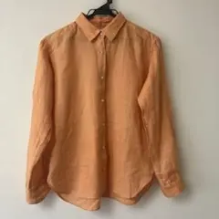 UNIQLO リネンシャツ　オレンジ