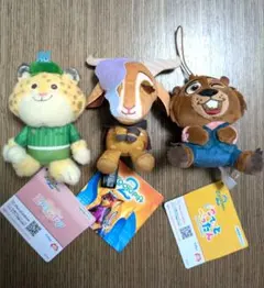 ズートピア　クロウハウザー　ガゼル　ニブルズ　ぬいぐるみマスコット
