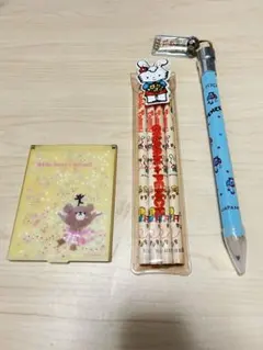 昭和 레트로 「くまのがっこう」手鏡＆キャラクター鉛筆セット