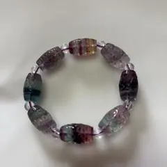 フローライト マニ車グラデーションブレスレット