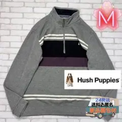 ★コメ欄❗️■Hush Puppies ハーフジップスプリングニット 切替デザインのサムネイル